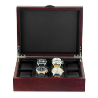 Natural Cherry Wooden Watch Box for 8 Watches Watch Boxes Clinks