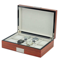 Rosewood Wooden Watch Box for 8 Watches Watch Boxes Clinks