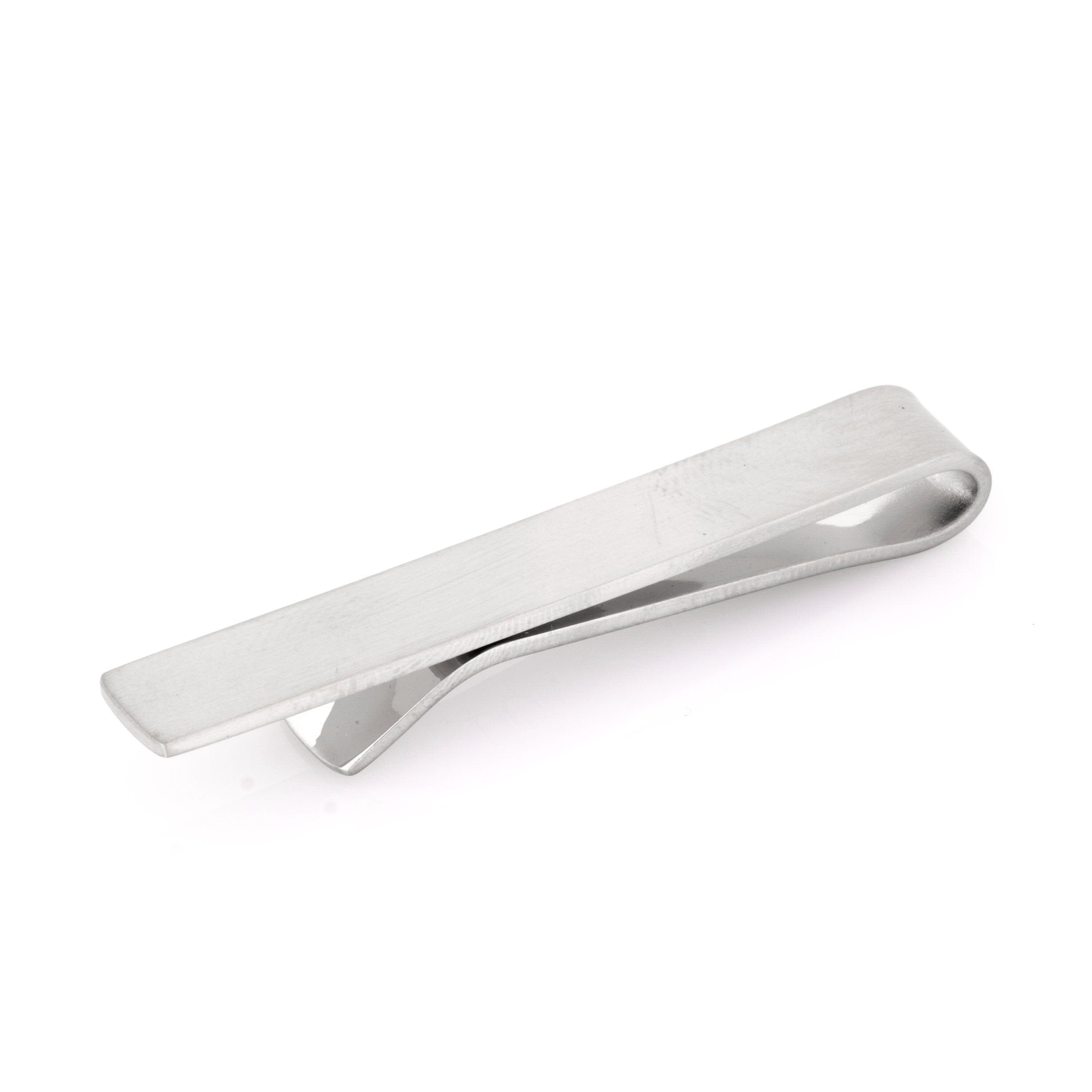 Brushed Silver I Love You Engraved Tie Clip Tie Clips Clinks 
