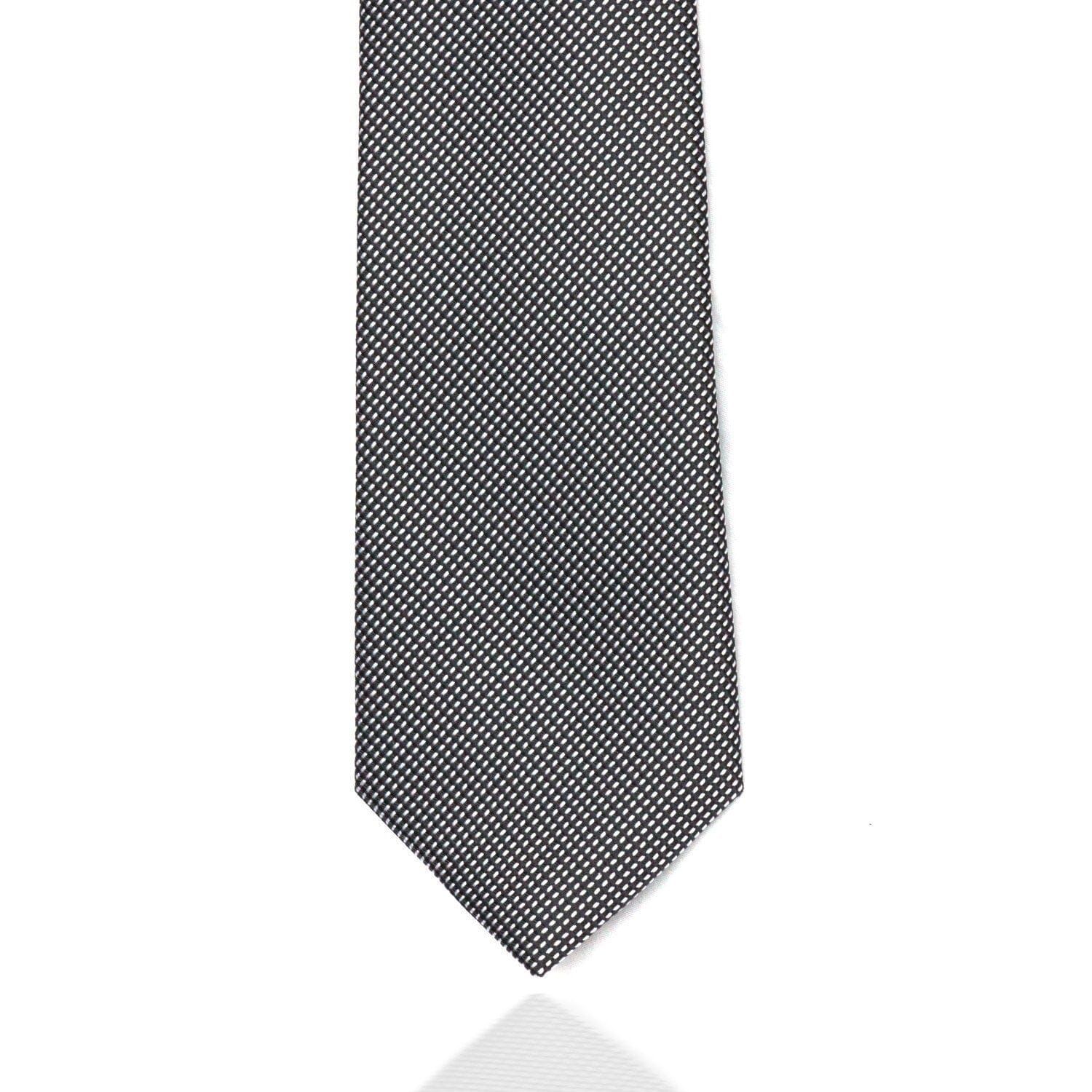Silver and Black Weave MF Tie Ties Cuffed.com.au 