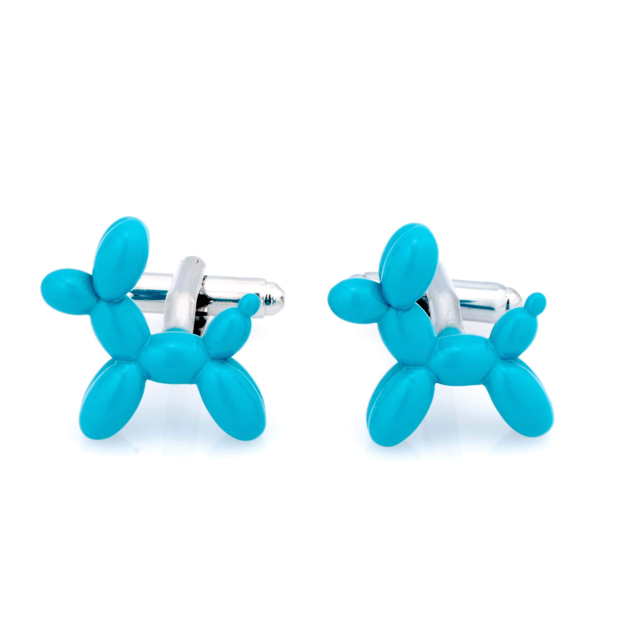 Aqua Blue Balloon Dog Cufflinks Novelty Cufflinks Clinks Australia 