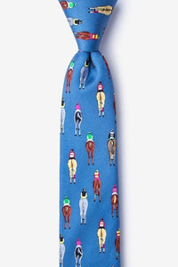 Bringing Up the Rear Blue Skinny Tie Ties Clinks