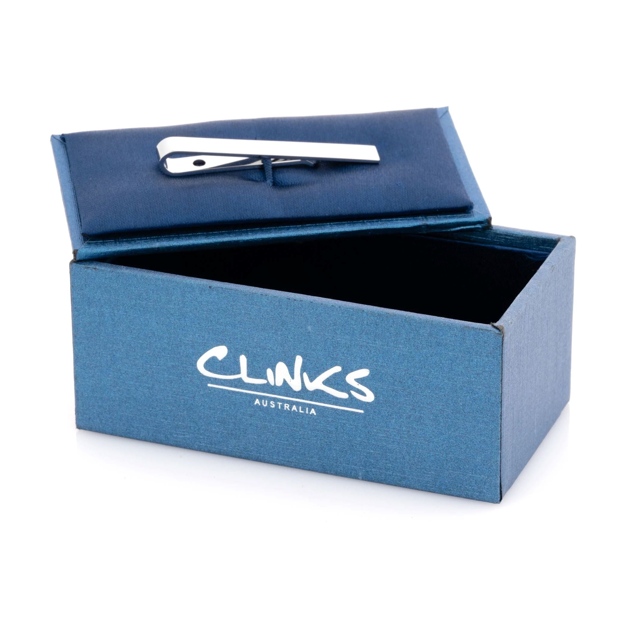 Small Shiny Silver Tie Bar 44m Tie Clips Clinks 