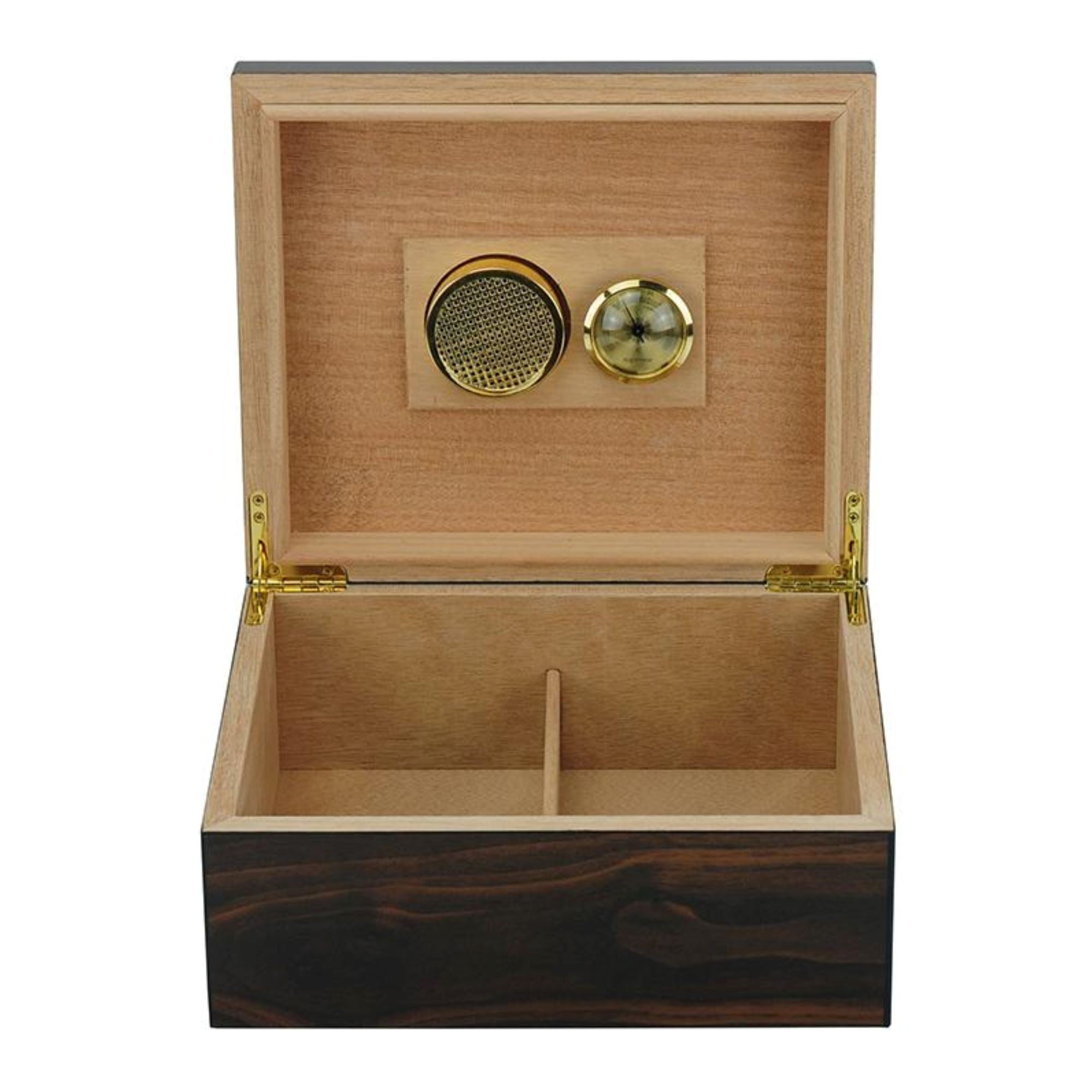 25 CT Walnut Cigar Humidor Mahogany Lining Box for Cigars Cigar Boxes Clinks 