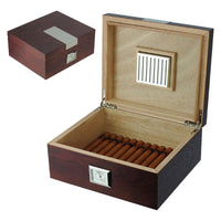 25 CT Dark Cherry Cigar Humidor Mahogany Lining Box for Cigars Cigar Boxes Clinks