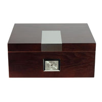 25 CT Dark Cherry Cigar Humidor Mahogany Lining Box for Cigars Cigar Boxes Clinks