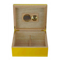 25 CT Cohiba Yellow Black Cigar Humidor Box for Cigars Cigar Boxes Clinks