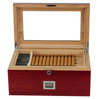 50-100 CT Cherry Cigar Humidor Spanish Cedar Box for Cigars Cigar Boxes Clinks