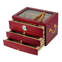 100 CT Cherry Cigar Humidor Spanish Cedar Box for Cigars Cigar Boxes Clinks