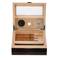 50 CT Walnut Cigar Humidor Wooden Cabinet for Cigars Cigar Boxes Clinks