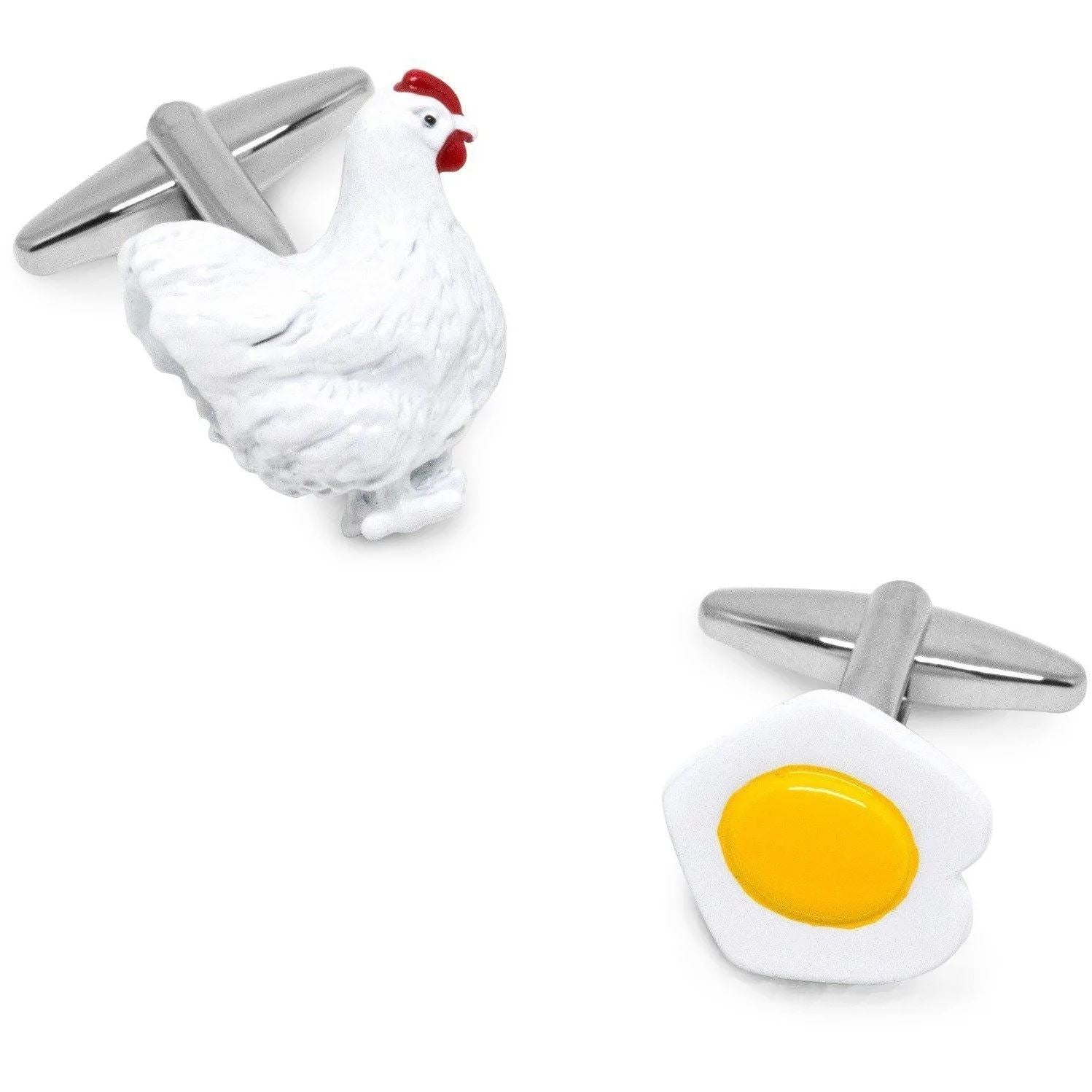 Chicken and Egg Cufflinks Novelty Cufflinks Clinks Australia 