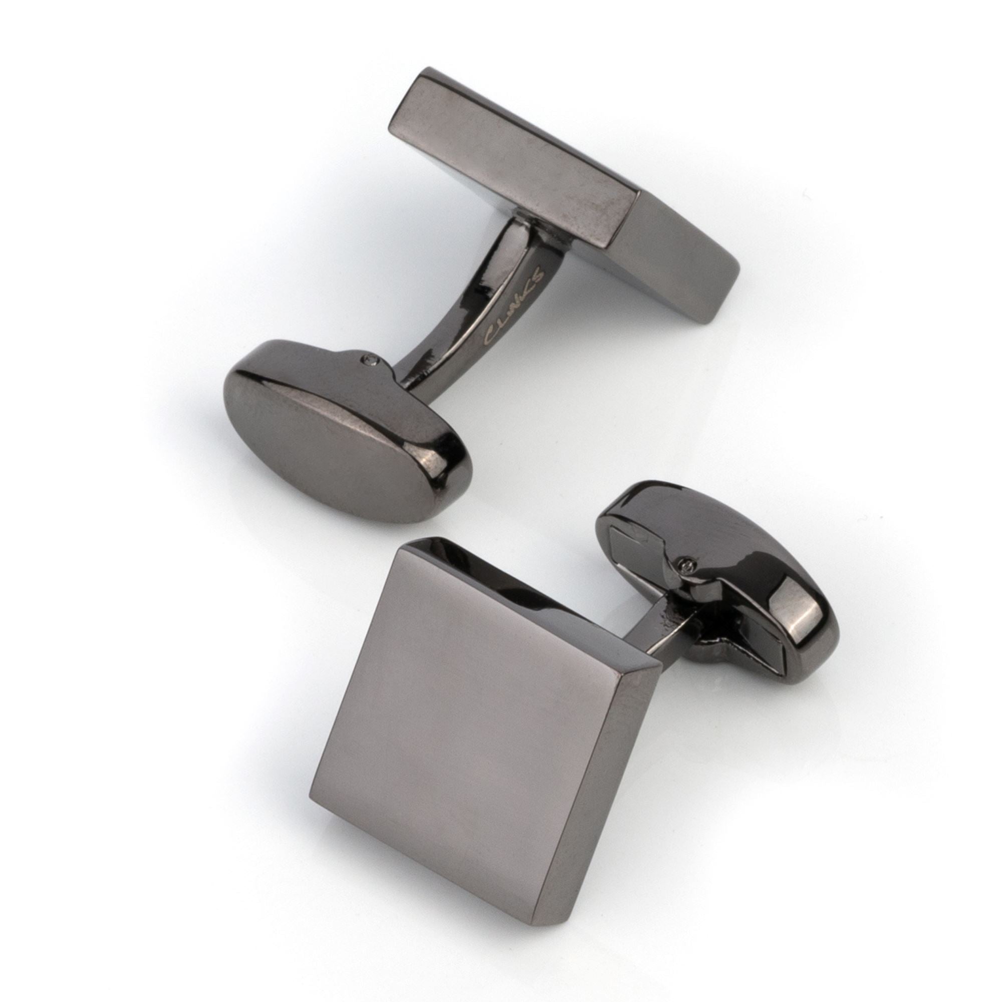 Gunmetal Square Cufflinks Classic & Modern Cufflinks Clinks Australia 