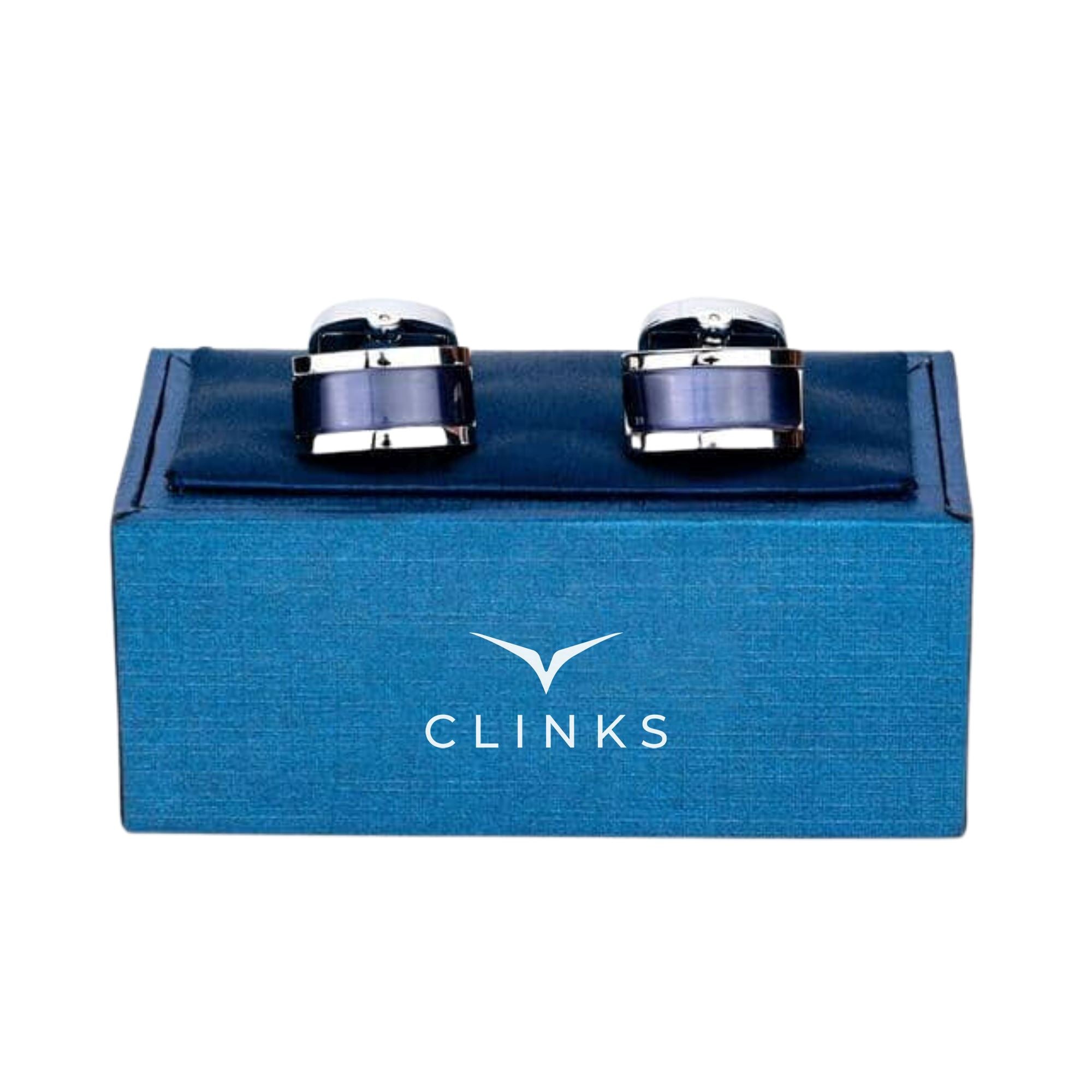 Midnight Blue Cateye Cufflinks Classic & Modern Cufflinks Clinks Australia 