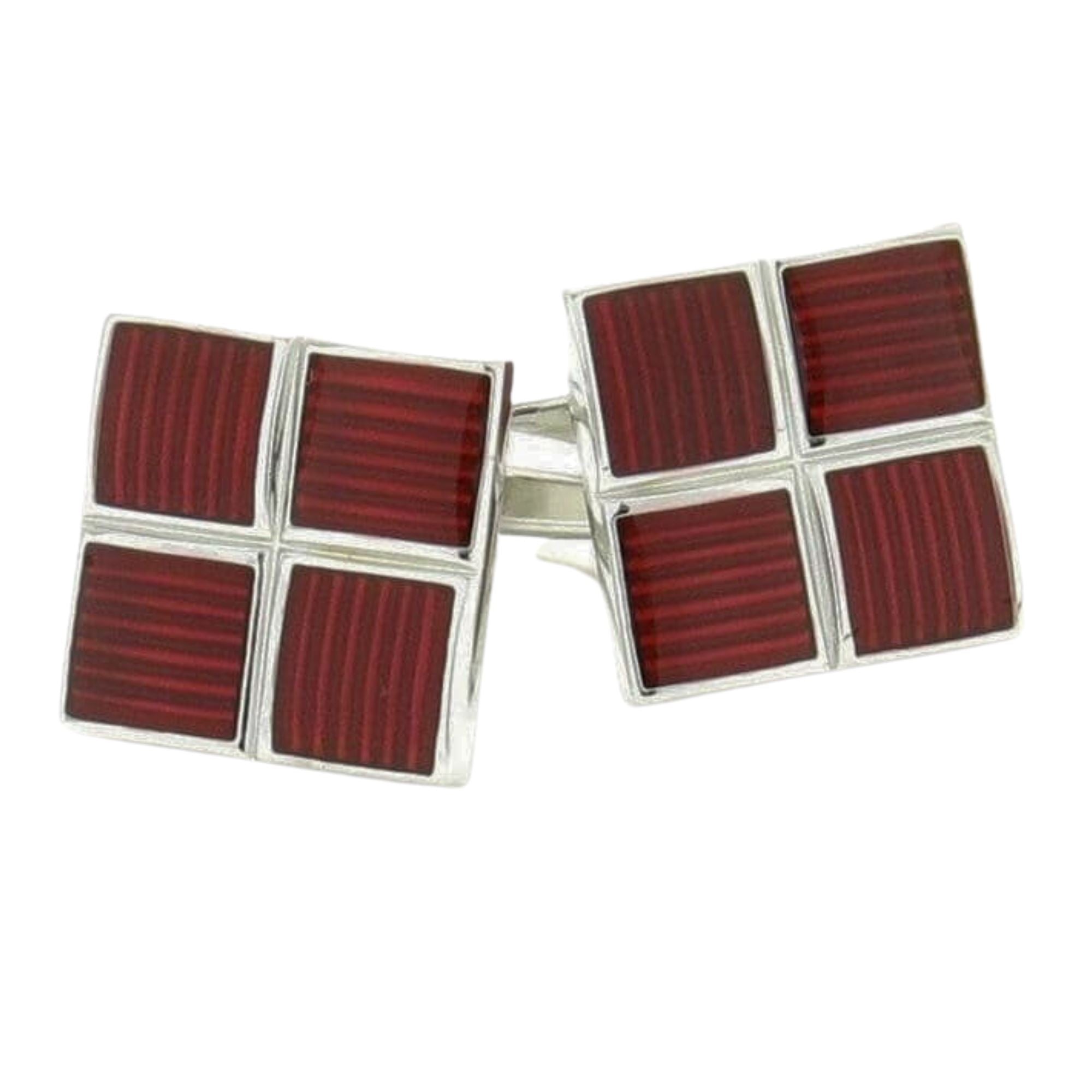 Metallic Red Cufflinks Classic & Modern Cufflinks Clinks Australia Metallic Red Cufflinks 