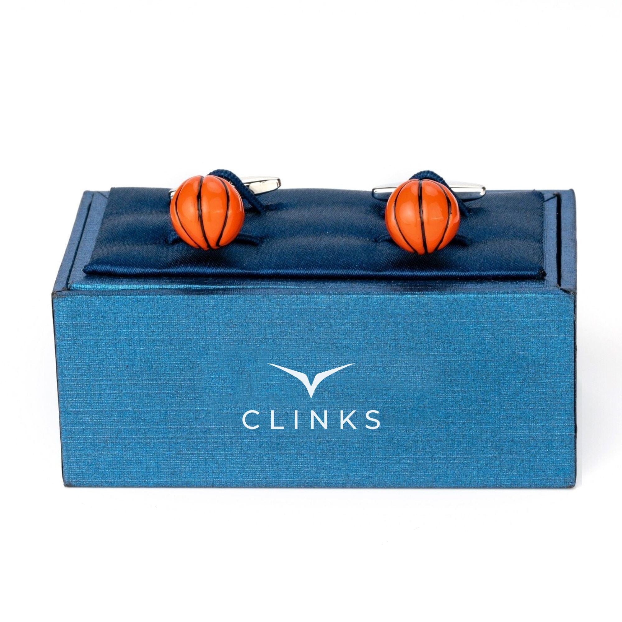 Orange/Black Basketball Cufflinks Novelty Cufflinks Clinks Australia 