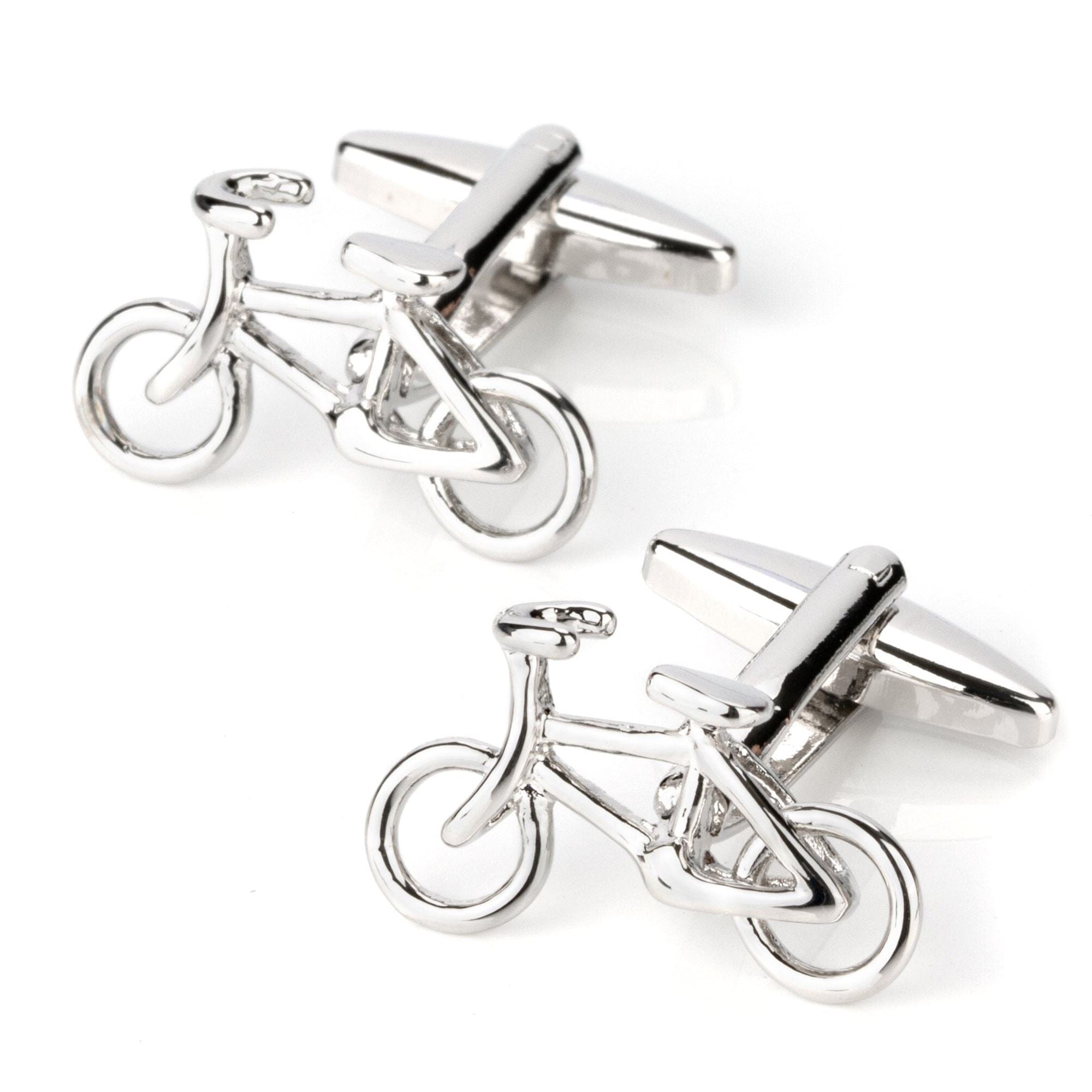 Modern Silver Bicycle Cufflinks Novelty Cufflinks Clinks Australia Modern Silver Bicycle Cufflinks 