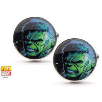 Hulk Face Cufflinks in Stainless Steel Novelty Cufflinks Marvel Comics Hulk Face Cufflinks in Stainless Steel