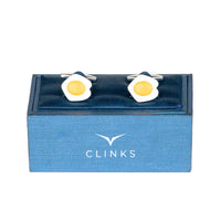 Fried Egg Cufflinks Novelty Cufflinks Clinks Australia