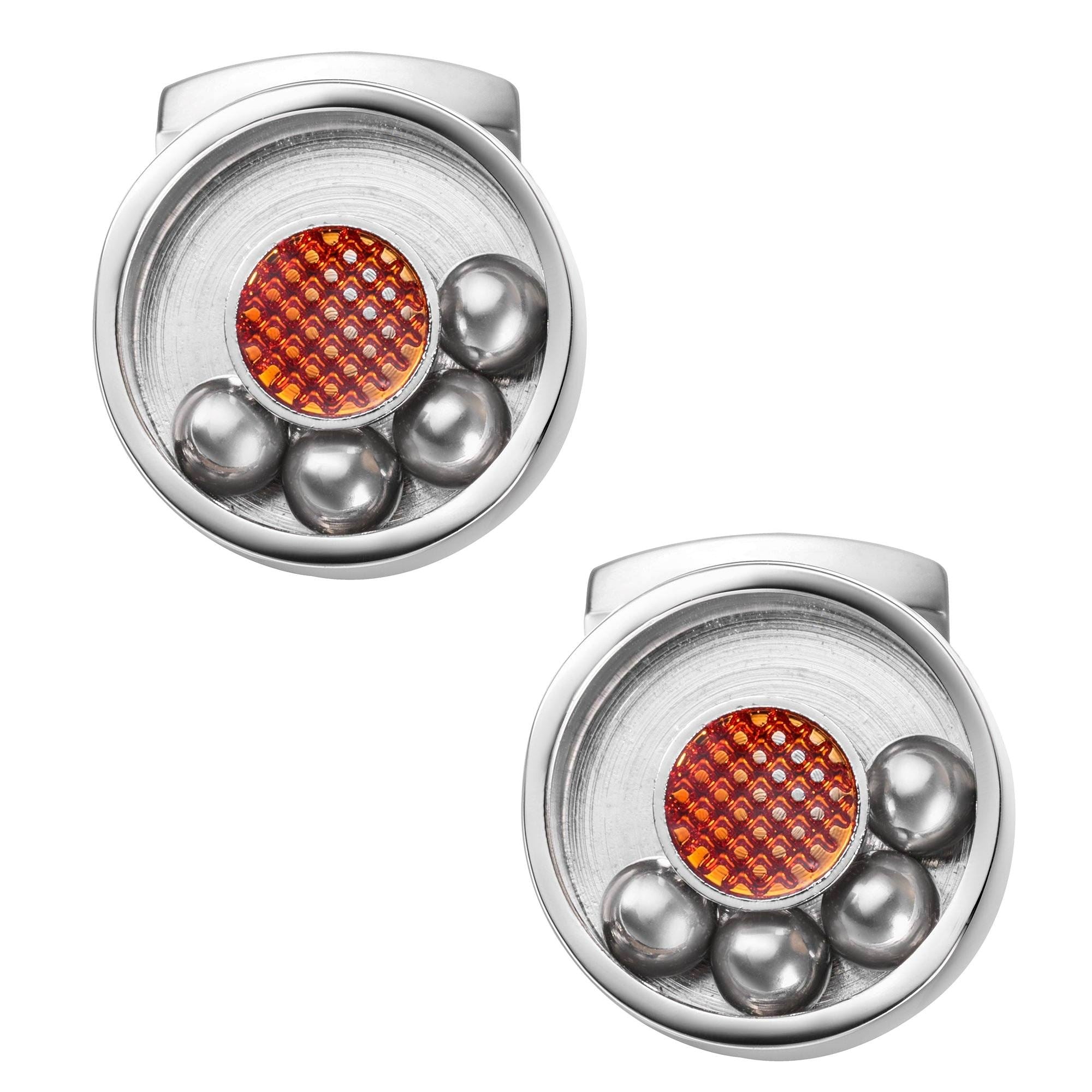 Moving Ball Bearing Cufflinks Silver Novelty Cufflinks Clinks Australia Default 