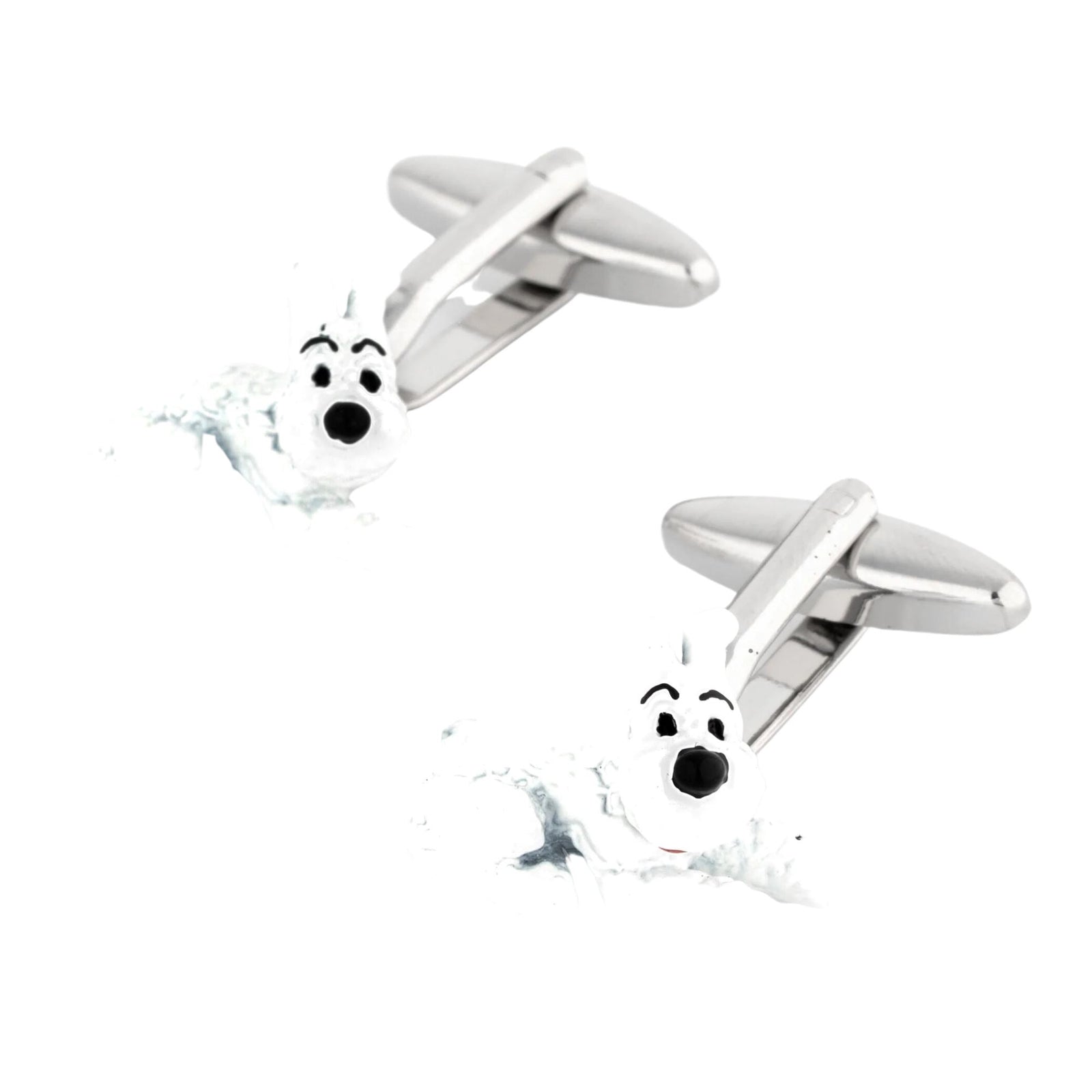 "Snowy" Tintin White Terrier Dog Cufflinks Novelty Cufflinks Clinks Australia 