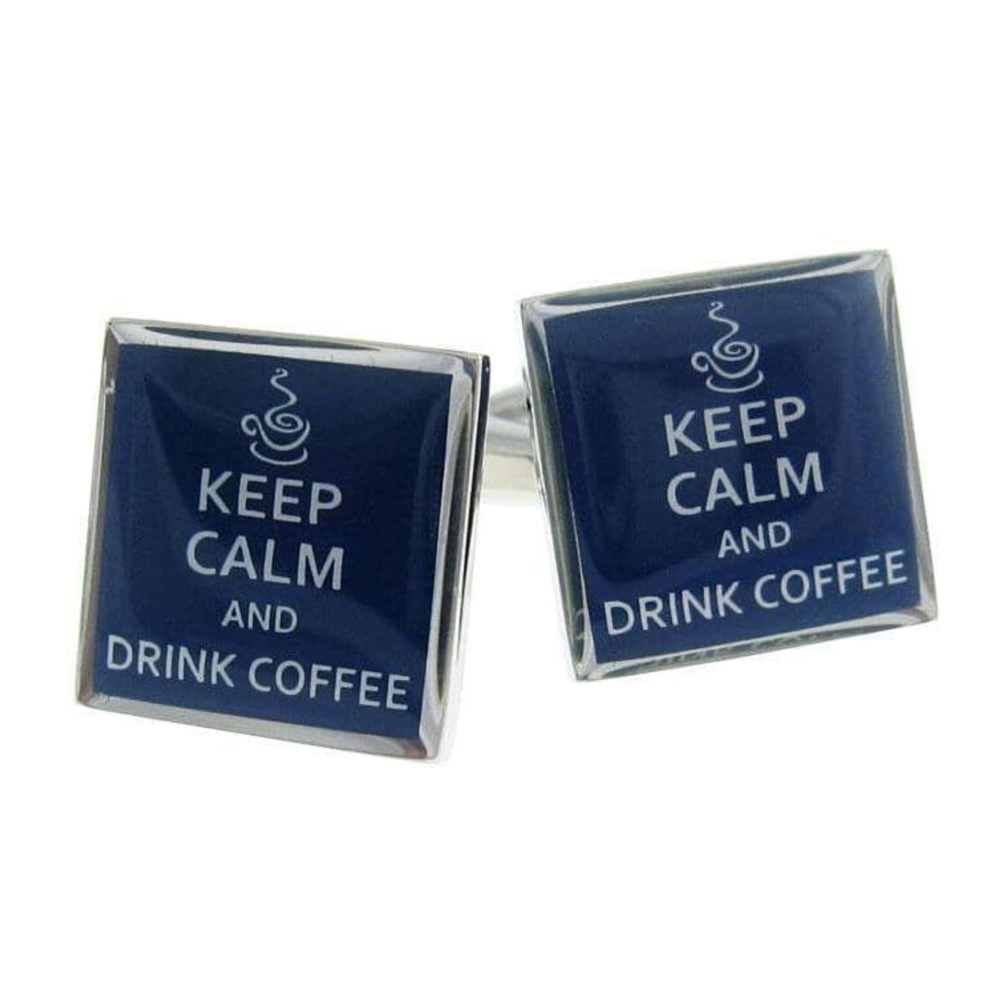 Keep Calm and Drink Coffee Novelty Cufflinks Clinks Australia 