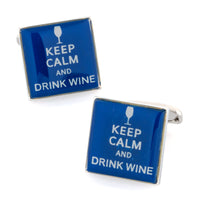 Keep Calm and Drink Wine Novelty Cufflinks Clinks Australia Keep Calm and Drink Wine