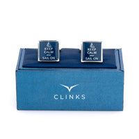 Keep Calm and Sail On Cufflinks Novelty Cufflinks Clinks Australia