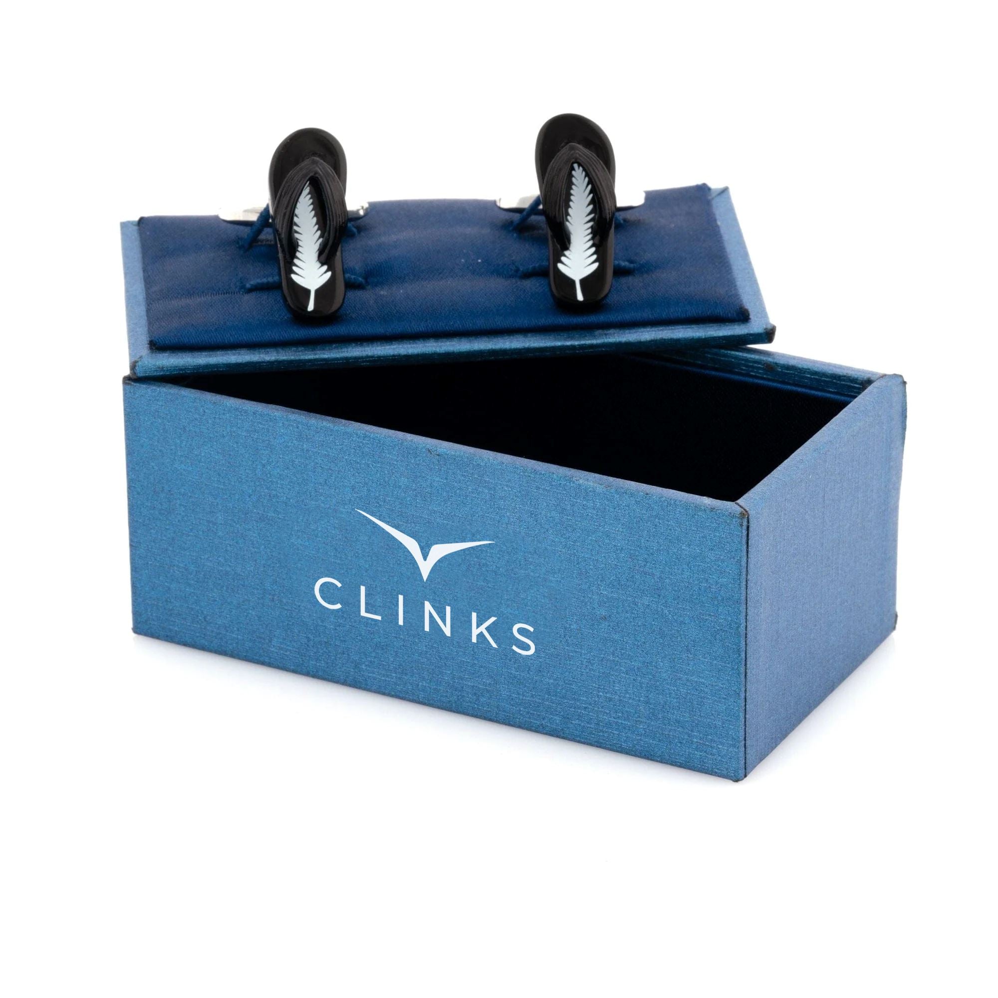 New Zealand Silver Fern Kiwi Jandals Novelty Cufflinks Clinks Australia 