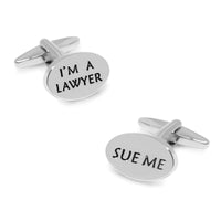 "Sue Me, I'm a Lawyer" Cufflinks Novelty Cufflinks Clinks Australia