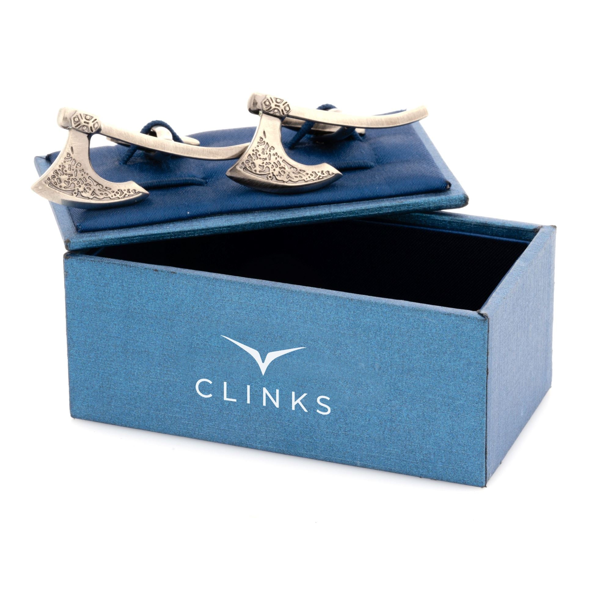 Medieval Axe Cufflinks in Burnished Silver Novelty Cufflinks Clinks Australia 