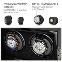 Sydney Watch Winder Box for 2 Watches in Black Watch Winder Boxes Clinks