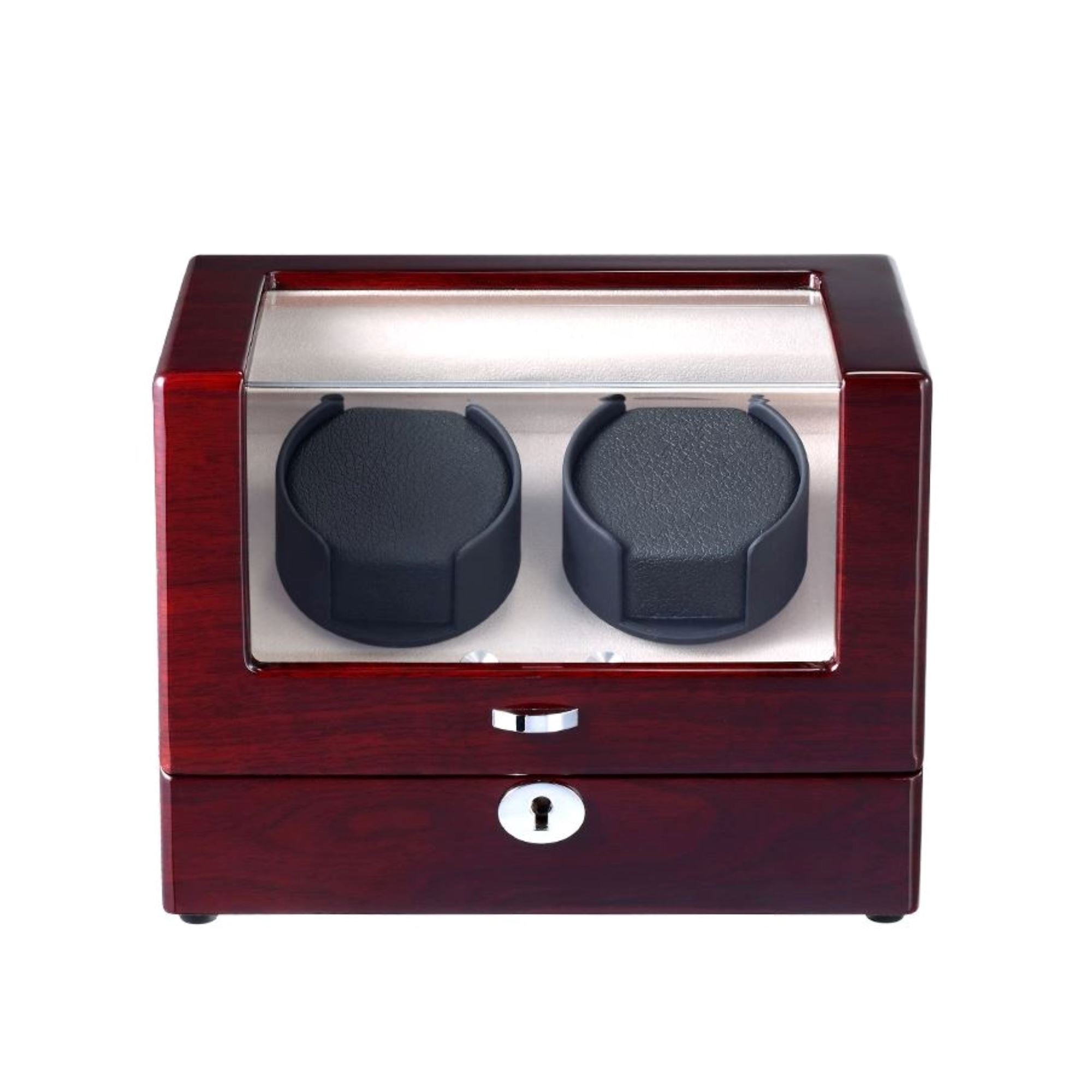 Waratah Mahogany Watch Winder Box for 2 Watches Watch Winder Boxes Clinks 