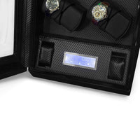 Kosciuszko Watch Winder Box for 12 + 2 Watches in Black Watch Winder Boxes Clinks