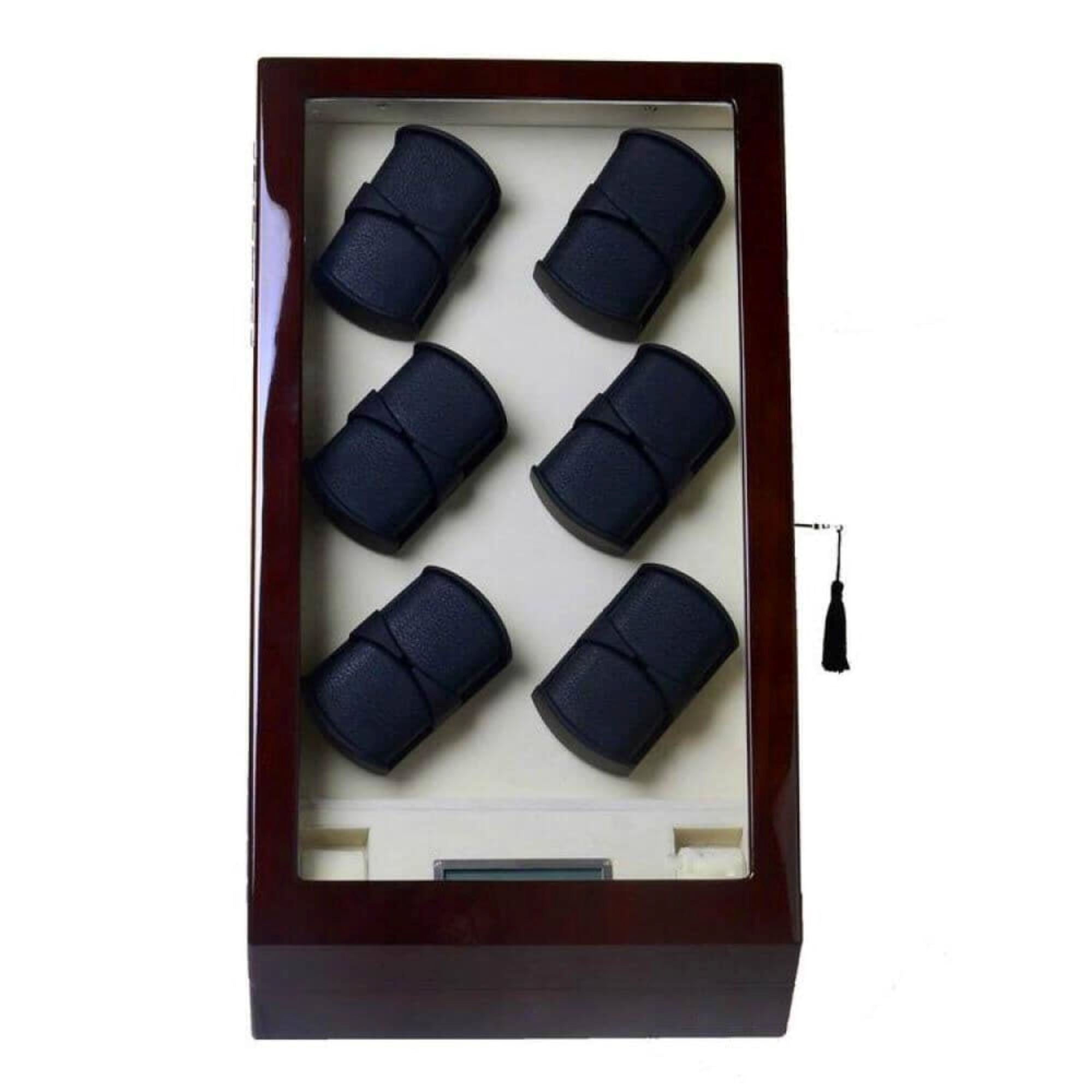 Kosciuszko Watch Winder Box for 12 + 2 Watches in Mahogany Watch Winder Boxes Clinks 