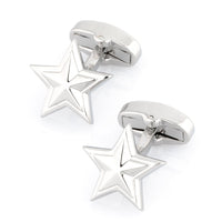 Silver Star Cufflinks Novelty Cufflinks Clinks Australia Silver Star Cufflinks