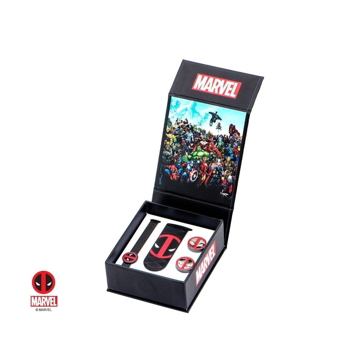 Marvel Deadpool Gift Set with Cufflinks Tie Bar and Money Clip Novelty Cufflinks Marvel Comics 