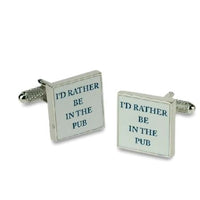 I'd rather be in the Pub Cufflinks Novelty Cufflinks Clinks Australia I'd rather be in the Pub Cufflinks