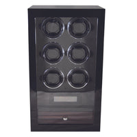 Yarra Watch Winder for 6 Watches + Drawer with Fingerprint Lock Watch Winder Boxes Clinks