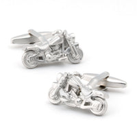 Silver "Harley" Motorbike Cufflinks Novelty Cufflinks Clinks Australia