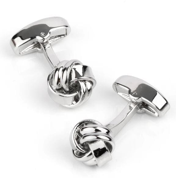 Small Silver Knot Cufflinks Classic & Modern Cufflinks Clinks Australia Small Silver Knot Cufflinks 