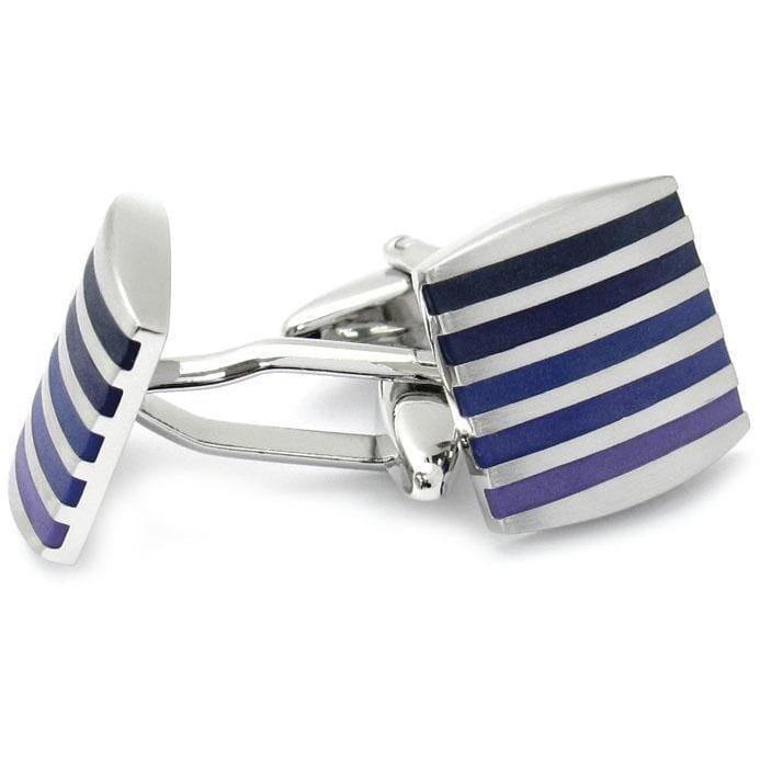 Silver with Purples Cufflinks Classic & Modern Cufflinks Clinks Australia Silver with Purples Cufflinks 