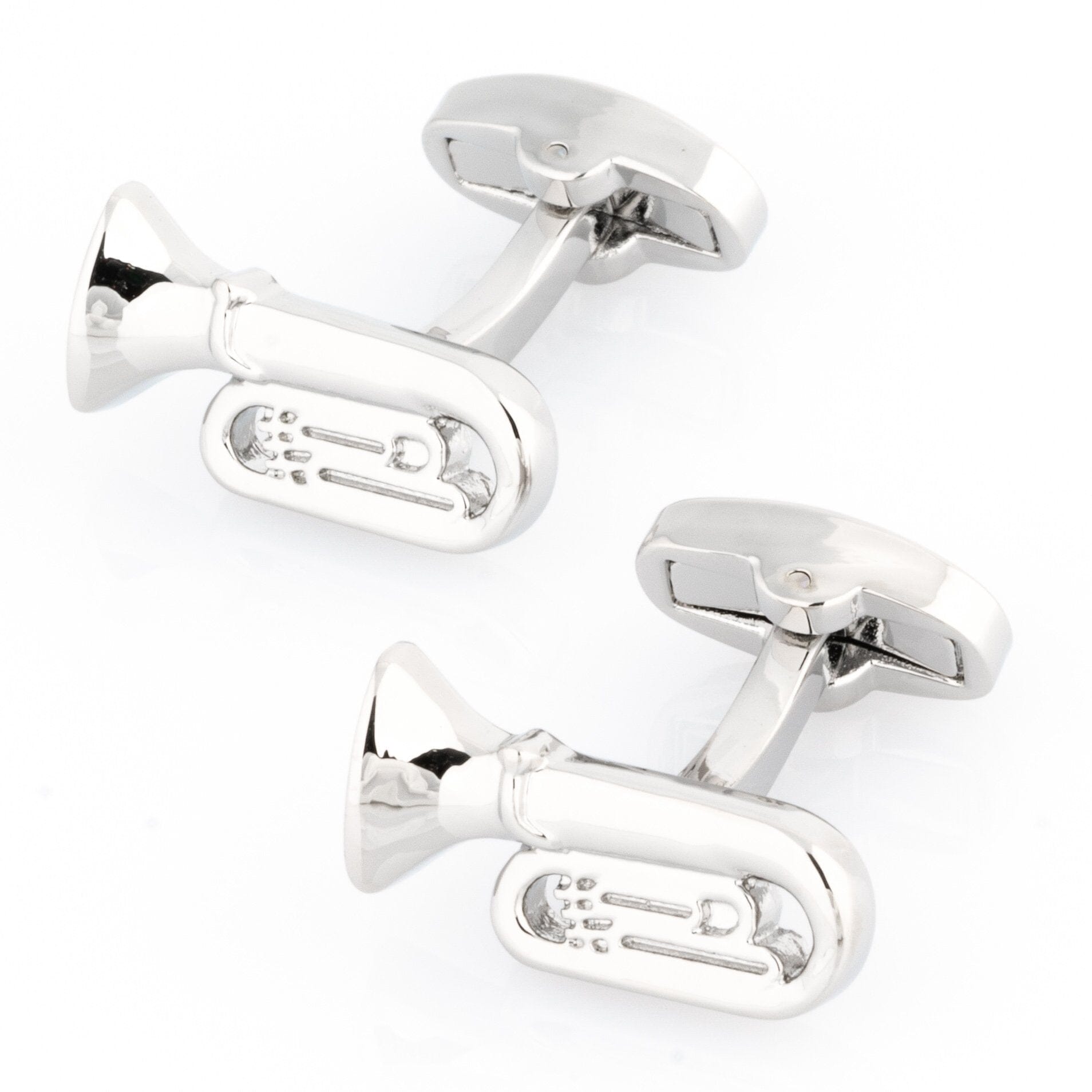 Tuba Cufflinks Silver Novelty Cufflinks Clinks Australia 
