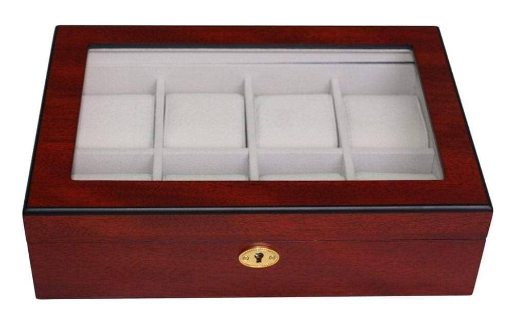 Cherry Wooden Watch Box for 8 Watches Watch Boxes Clinks 
