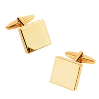 Shiny Square Gold Cufflinks & Tie Bar Set Gift Set Clinks Australia
