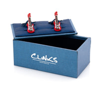 Red Electric Guitar Cufflinks Novelty Cufflinks Clinks Australia