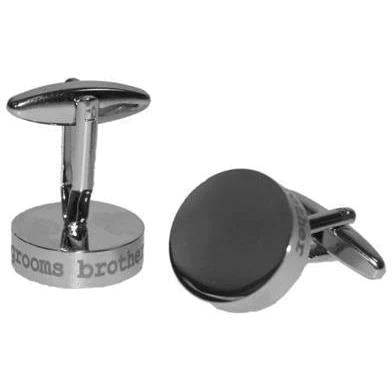 Grooms Brother Laser Etched Round Engravable Wedding Cufflinks Wedding Cufflinks Clinks Australia 