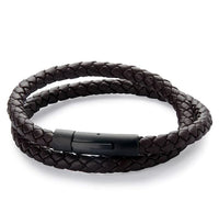 Barrel Double Wrap Leather Bracelet Bracelet Clinks Australia
