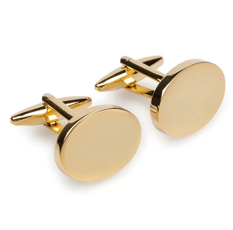Oval Gold Engravable Cufflinks Engraving Cufflinks Clinks Australia 