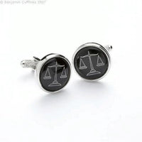 Scales of Justice (black) Cufflinks Novelty Cufflinks Clinks Australia