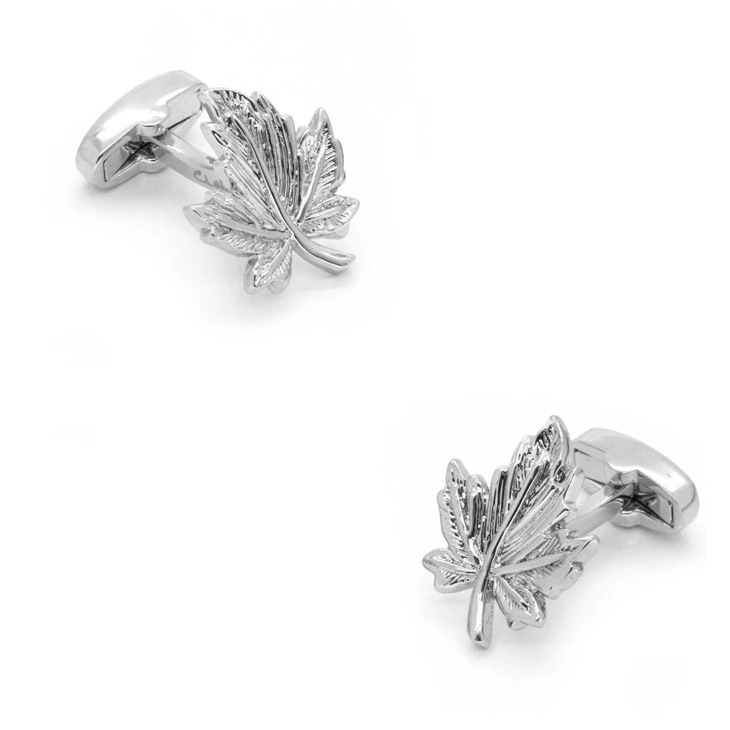 Silver Canadian Maple Leaf Cufflinks Novelty Cufflinks Clinks Australia 